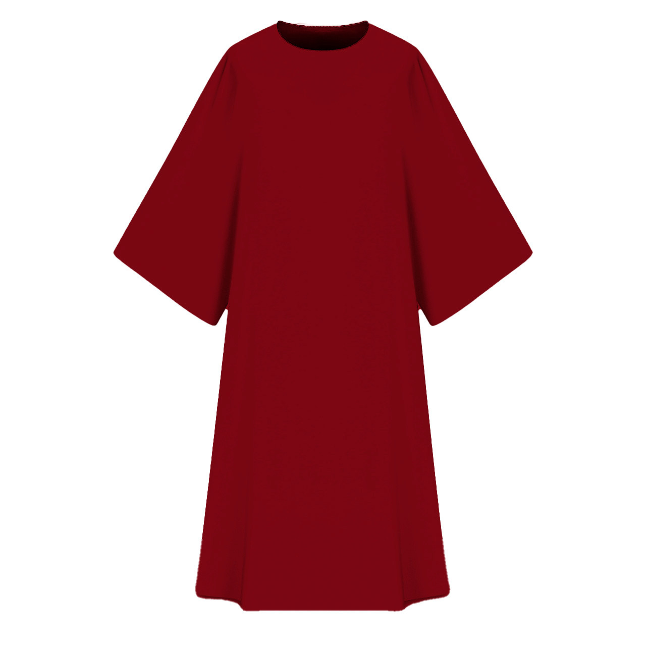 7-25 Plain Dalmatic in Dupion Dark Red