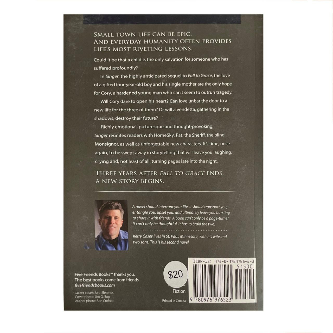 Back cover of Singer by Kerry Casey