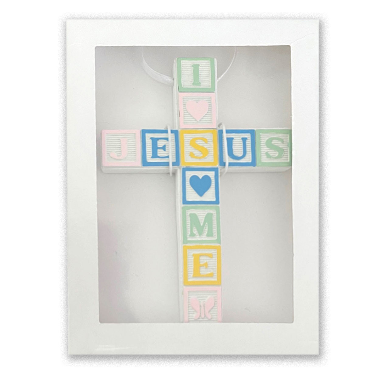 Petite Pastel Jesus Loves Me Cross | St. Patrick's Guild