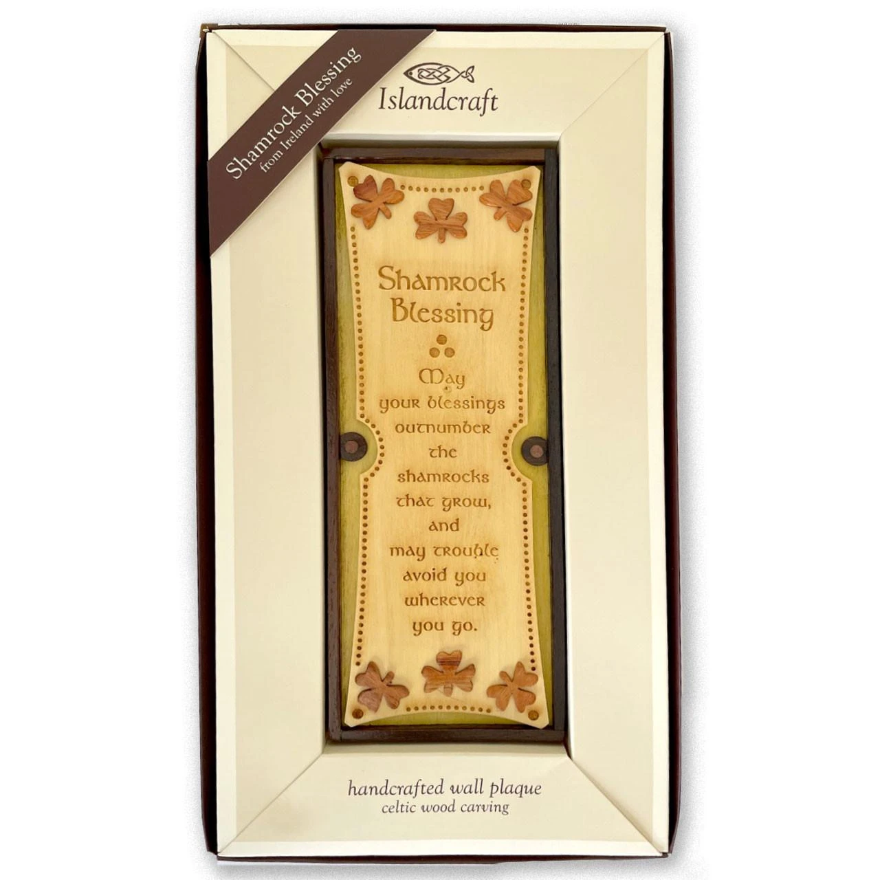 Wood Shamrock Blessing Wall Hanging