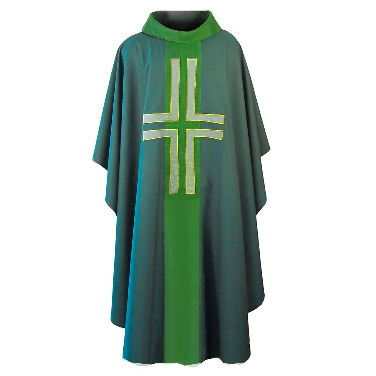 011S Chasuble with Lucerne Applique Hunter Green
