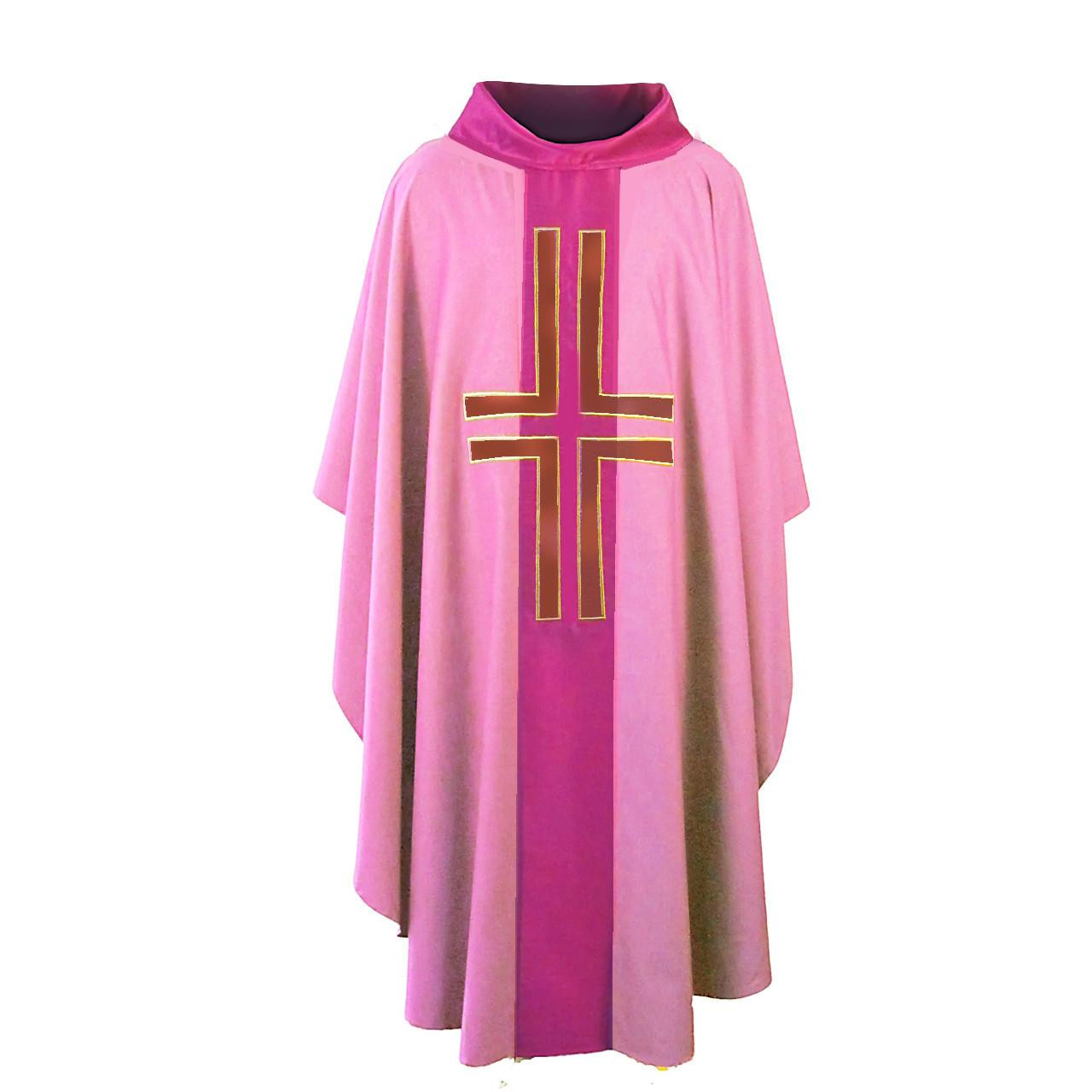 011S Chasuble with Lucerne Applique Rose