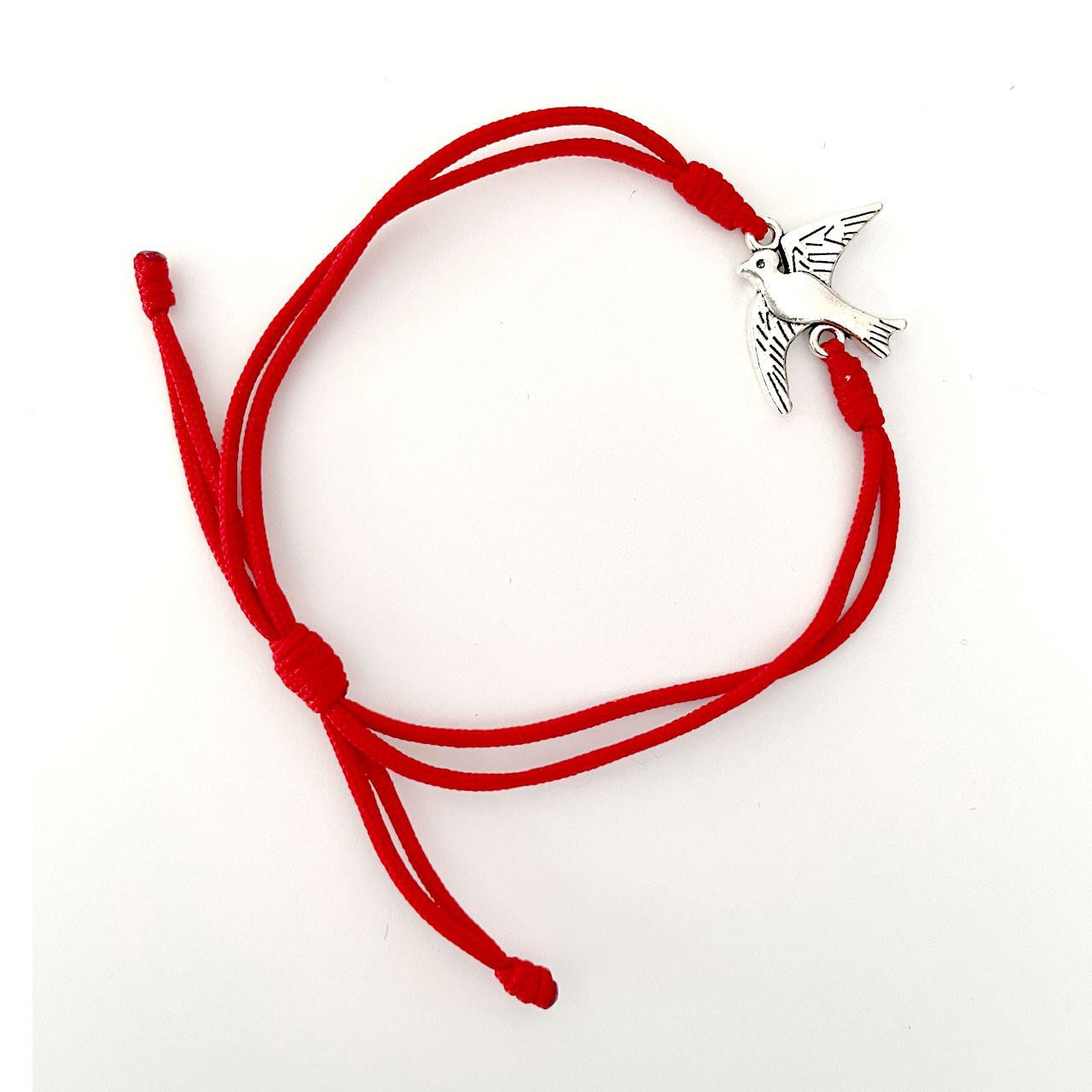 Detail photo of the Dove Confirmation Cord Bracelet