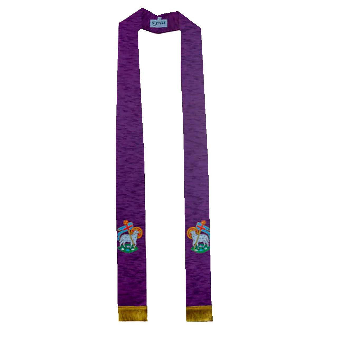 18143 Agnus Dei Overlay Stole from MDS Purple