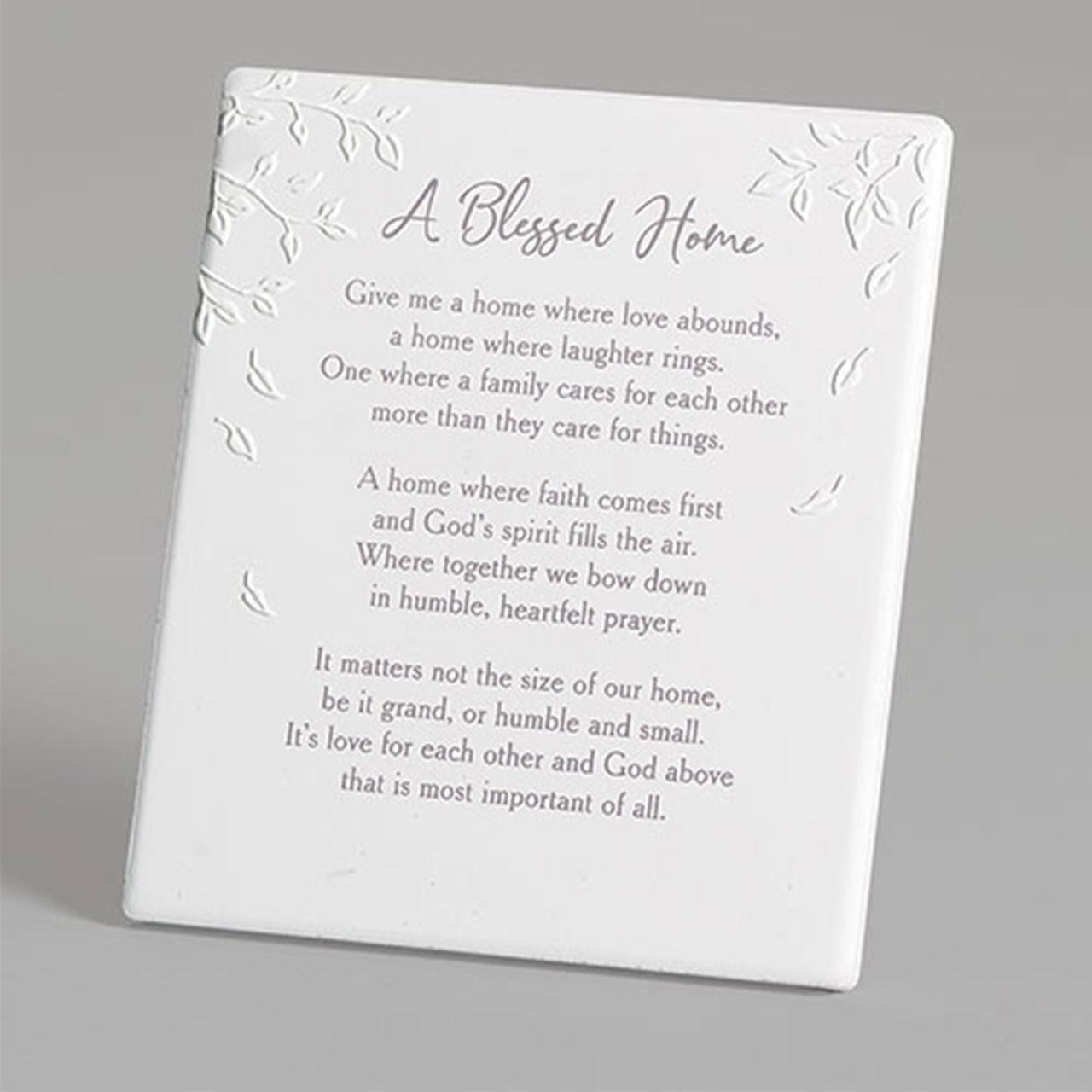 6IN Blessed Home Ceramic Plaque