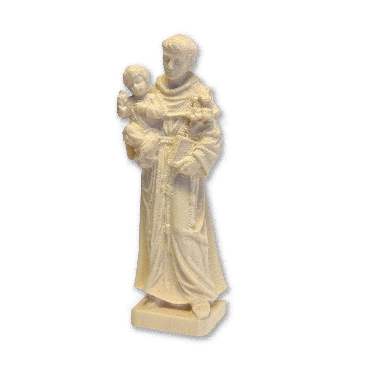 3IN Natural Wood Saint Anthony Statue | St. Patrick's Guild
