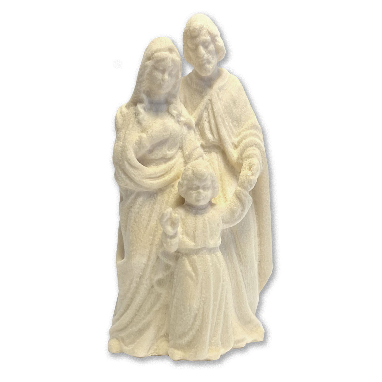 Detail photo of the 3IN Natural Wood Holy Family Statue