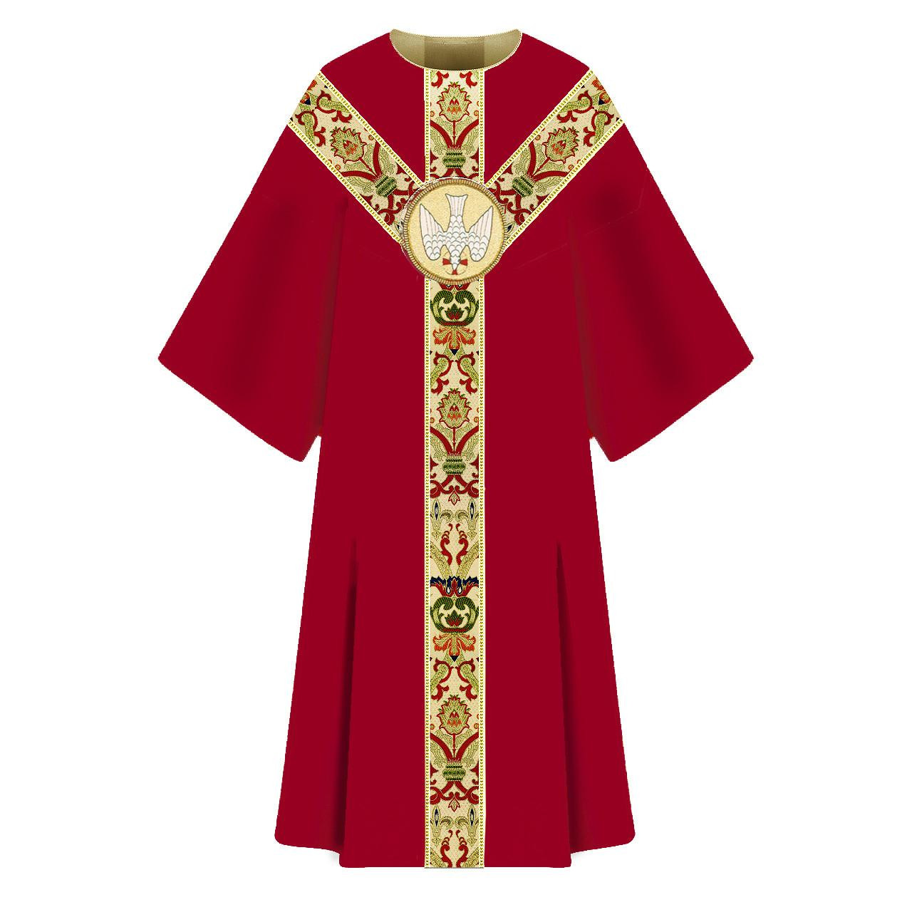 7-3169 Dalmatic in Dupion Dk Red