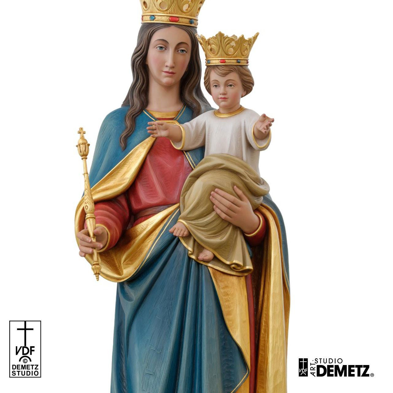 Detail of the wood 669 Demetz Queen of Heaven Statue
