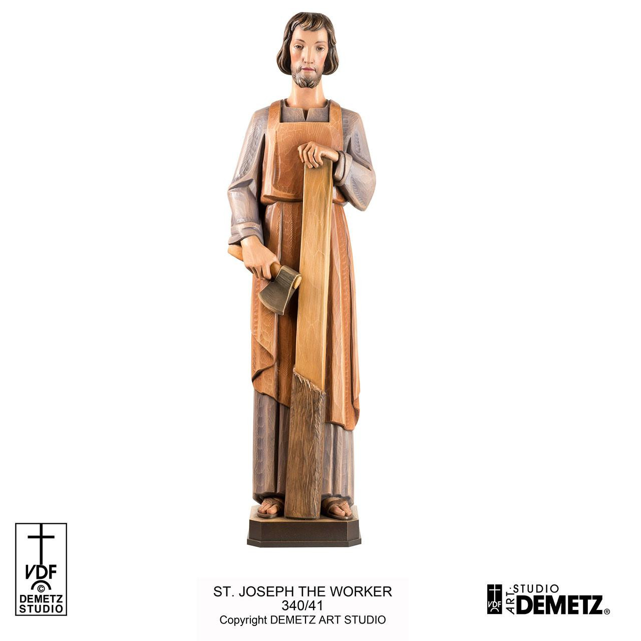 340/41 Demetz St. Joseph the Worker Statue in fiberglass measuring 60 inches high