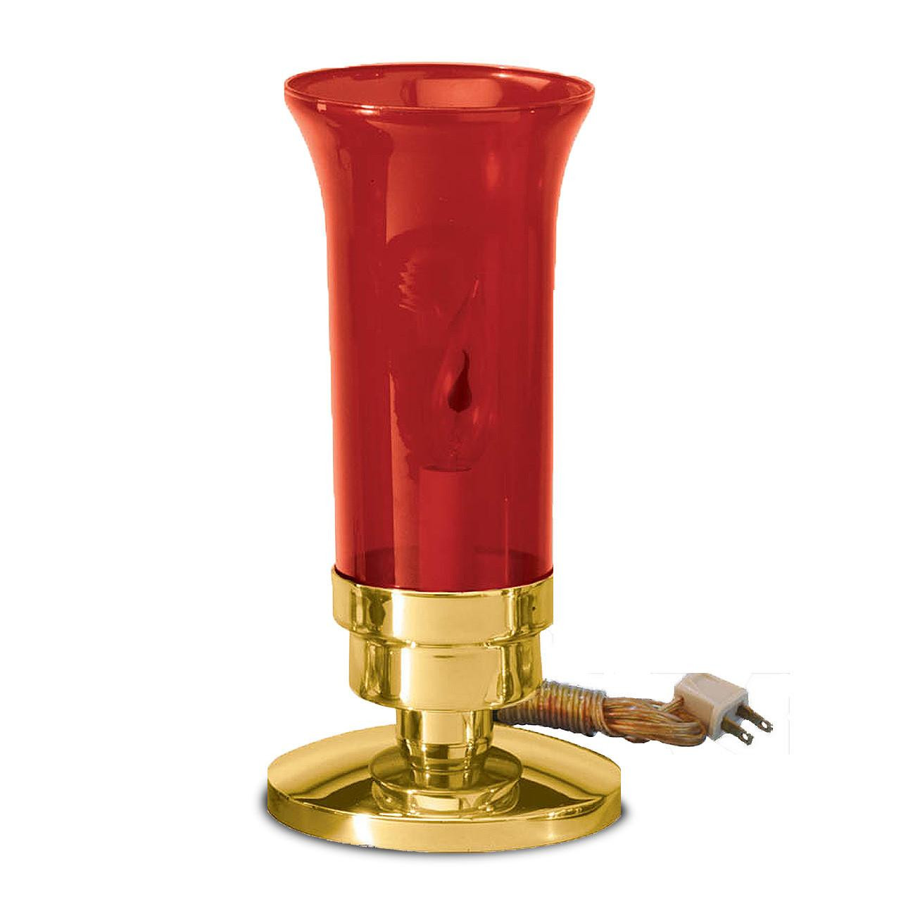 216-2017 Electric Sanctuary Lamp Brass