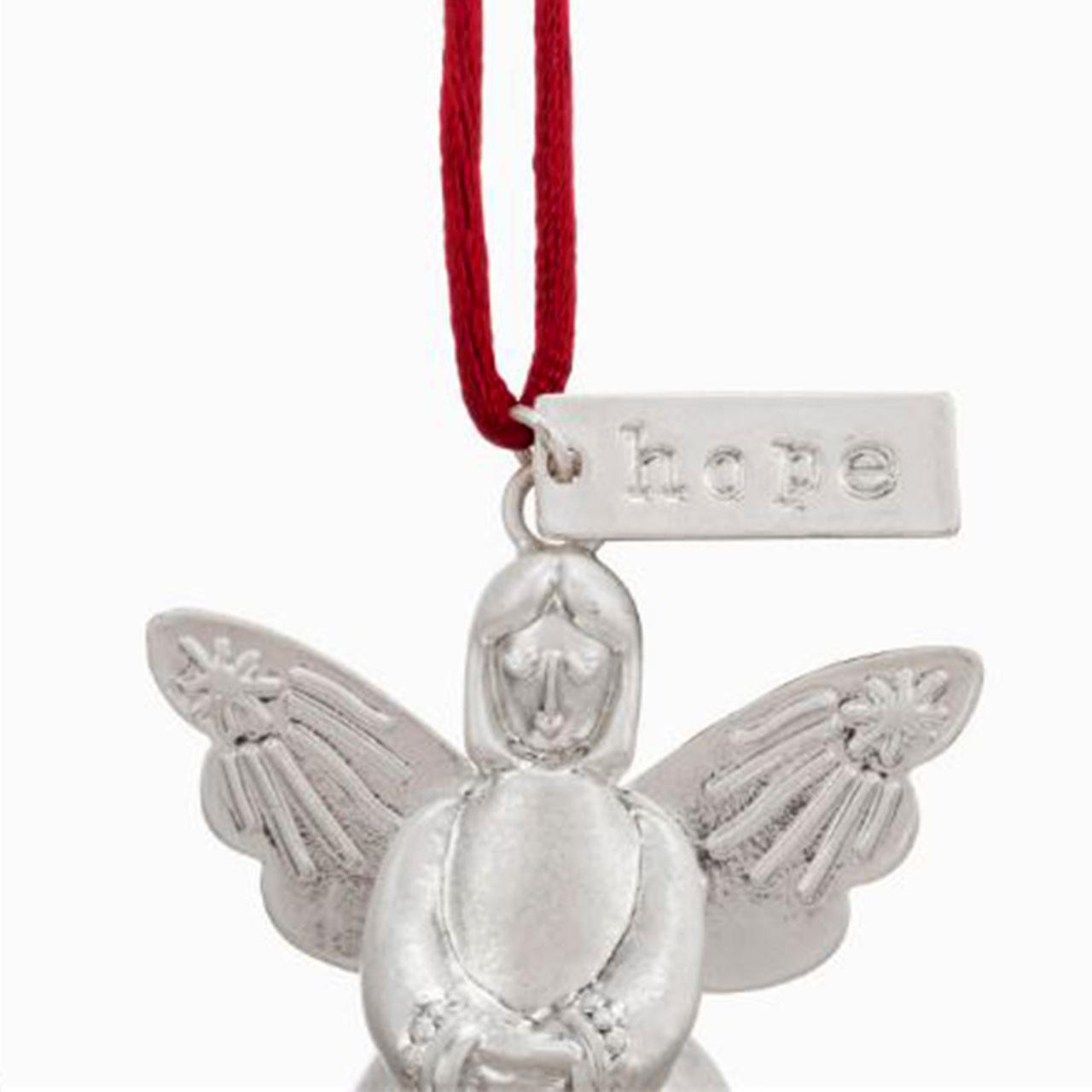 Detail of the Hope Angel Bell Ornament