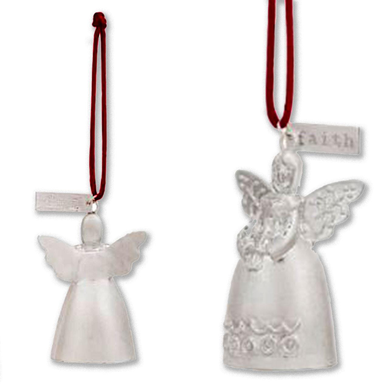 Faith Bell Angel Ornament front and back