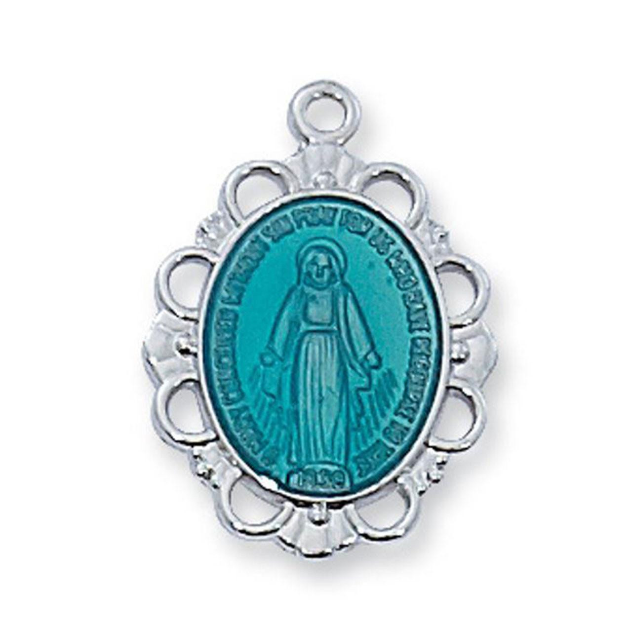 Detail of the 18IN Blue Scallop Miraculous Pendant
