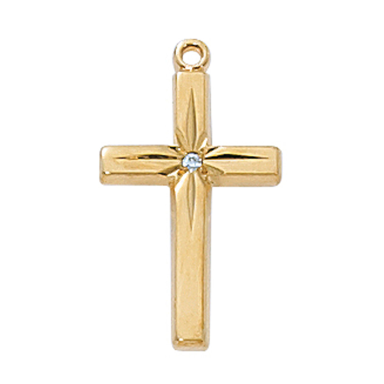 Gold Plated Cross Necklace with Star | St. Patrick's Guild