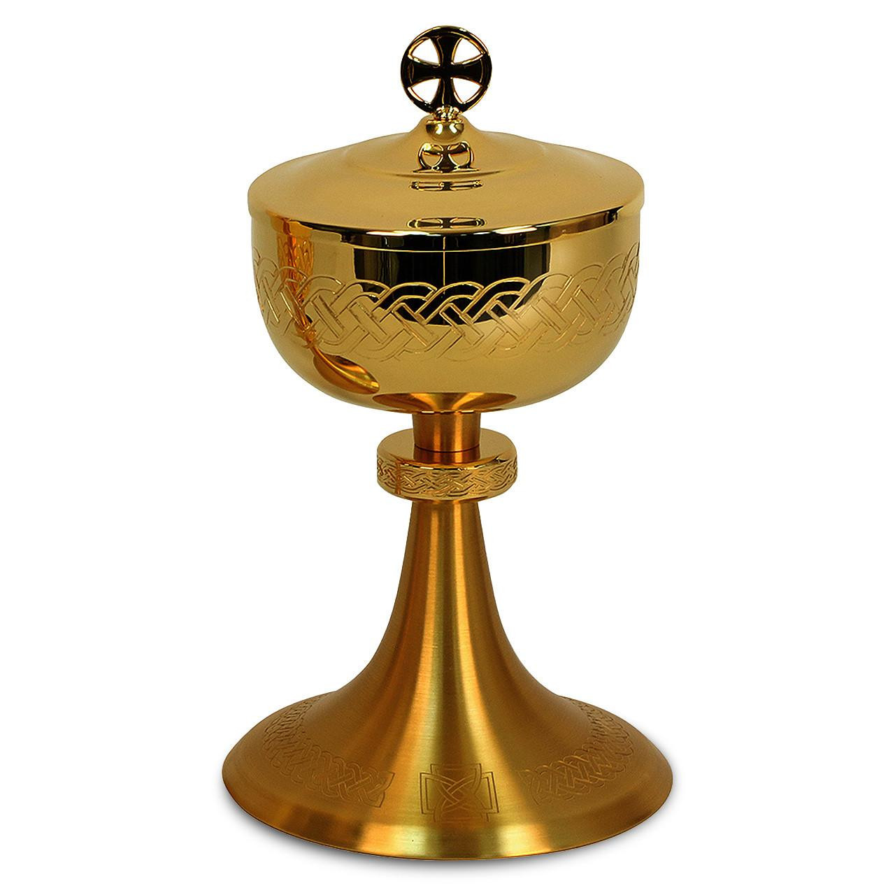K973 Ciborium with Celtic Weave Design