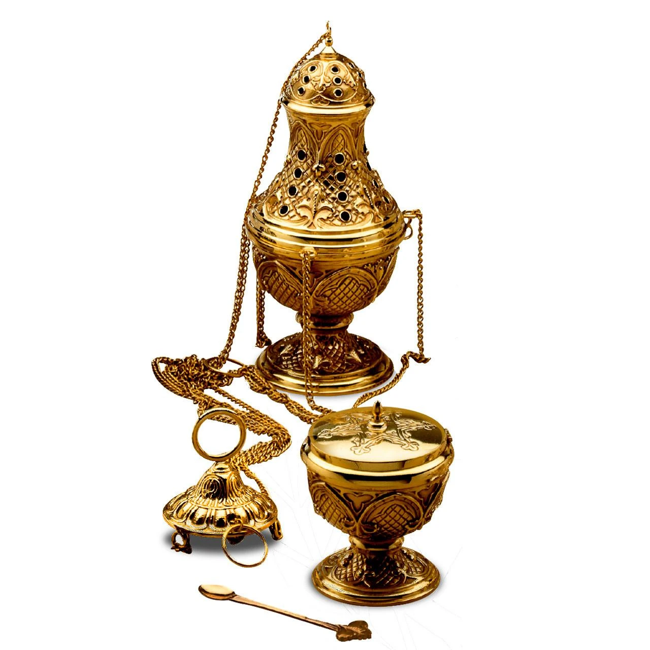 686 Classic Style Censer & Boat Brass