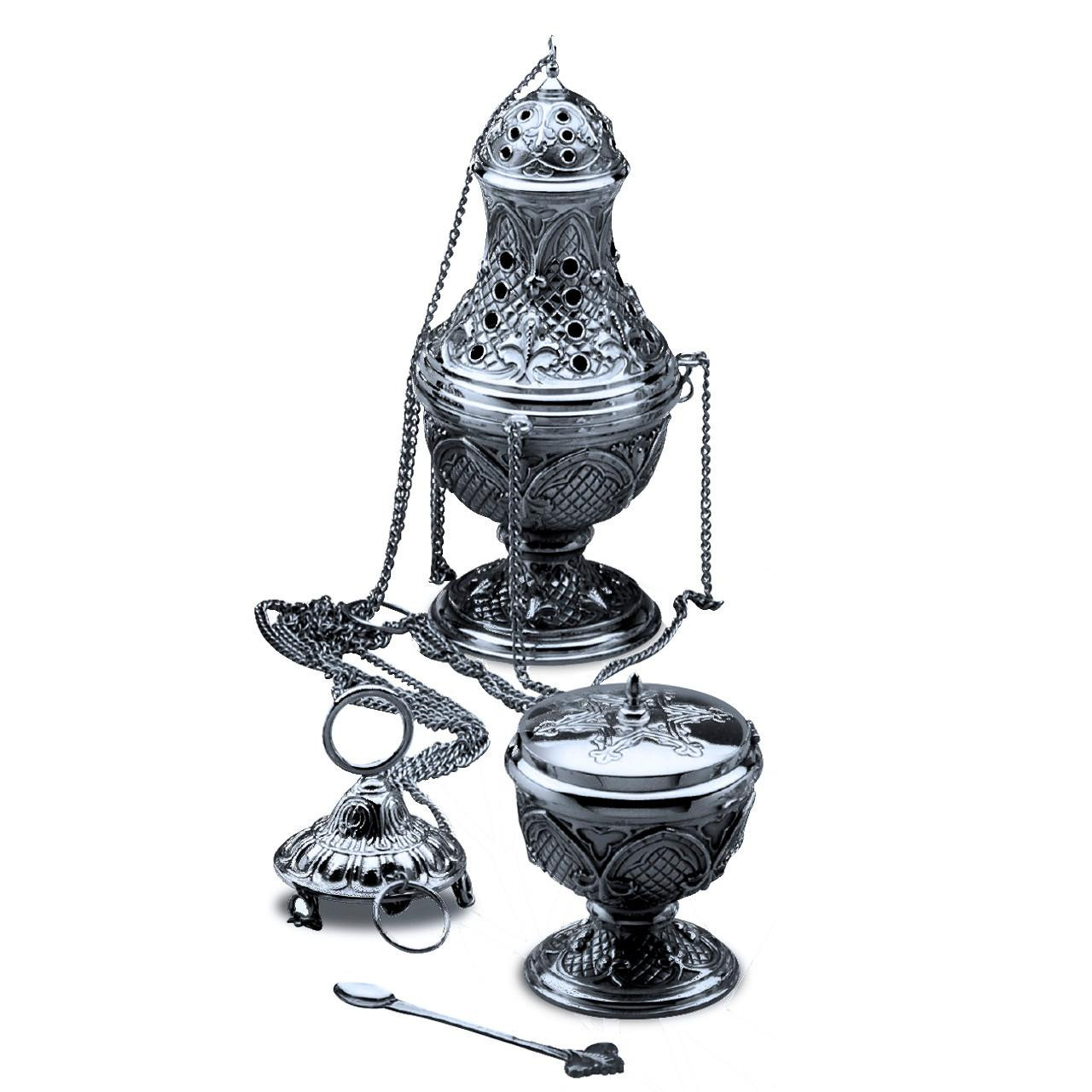 686 Classic Style Censer & Boat Silver-Plate