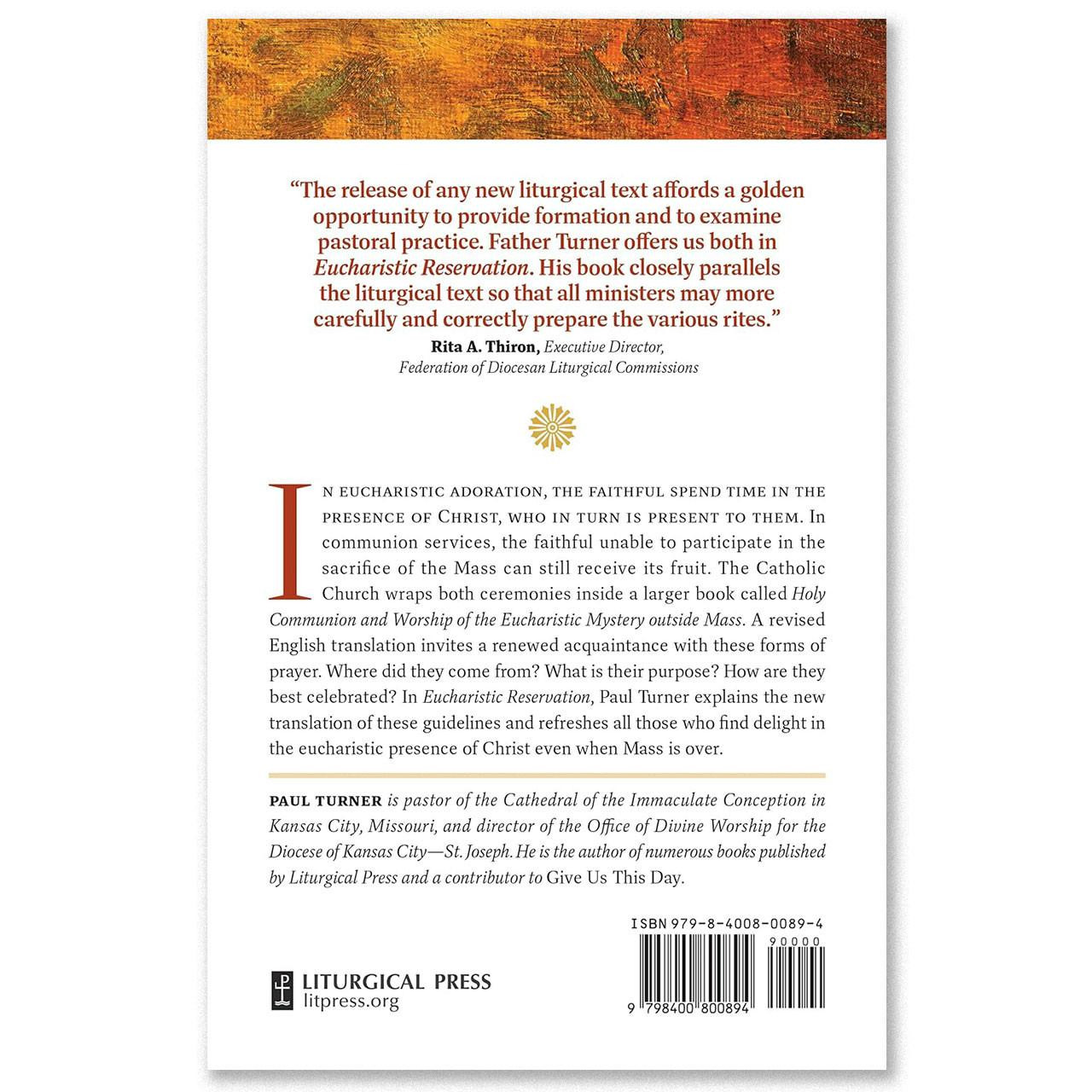 Back cover of the Eucharistic Reservation