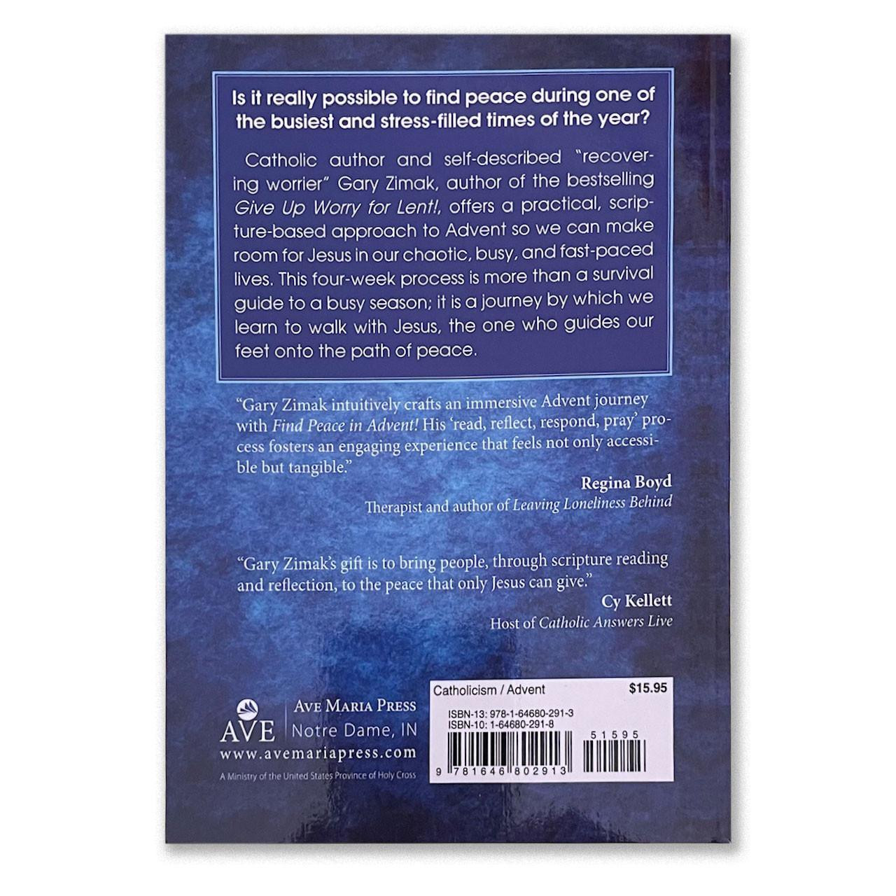 Back cover of Find Peace in Advent