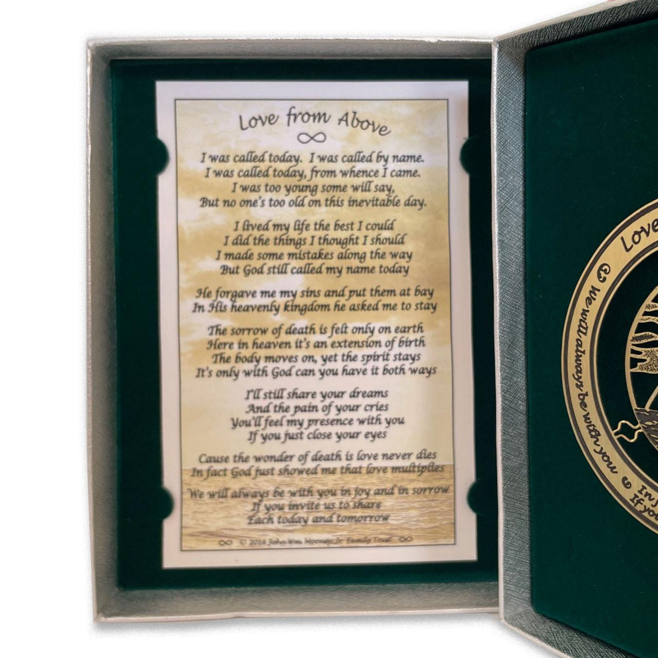 Detail of the Bookmark included in the Love from Above Memorial Gift Set
