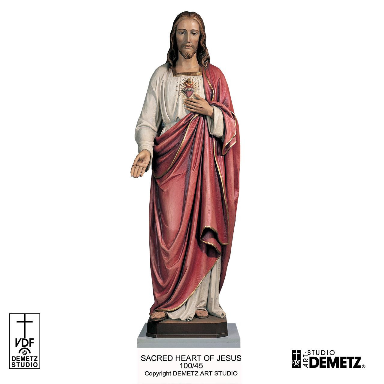 100/45 Fiberglass 48" Demetz Sacred Heart of Jesus