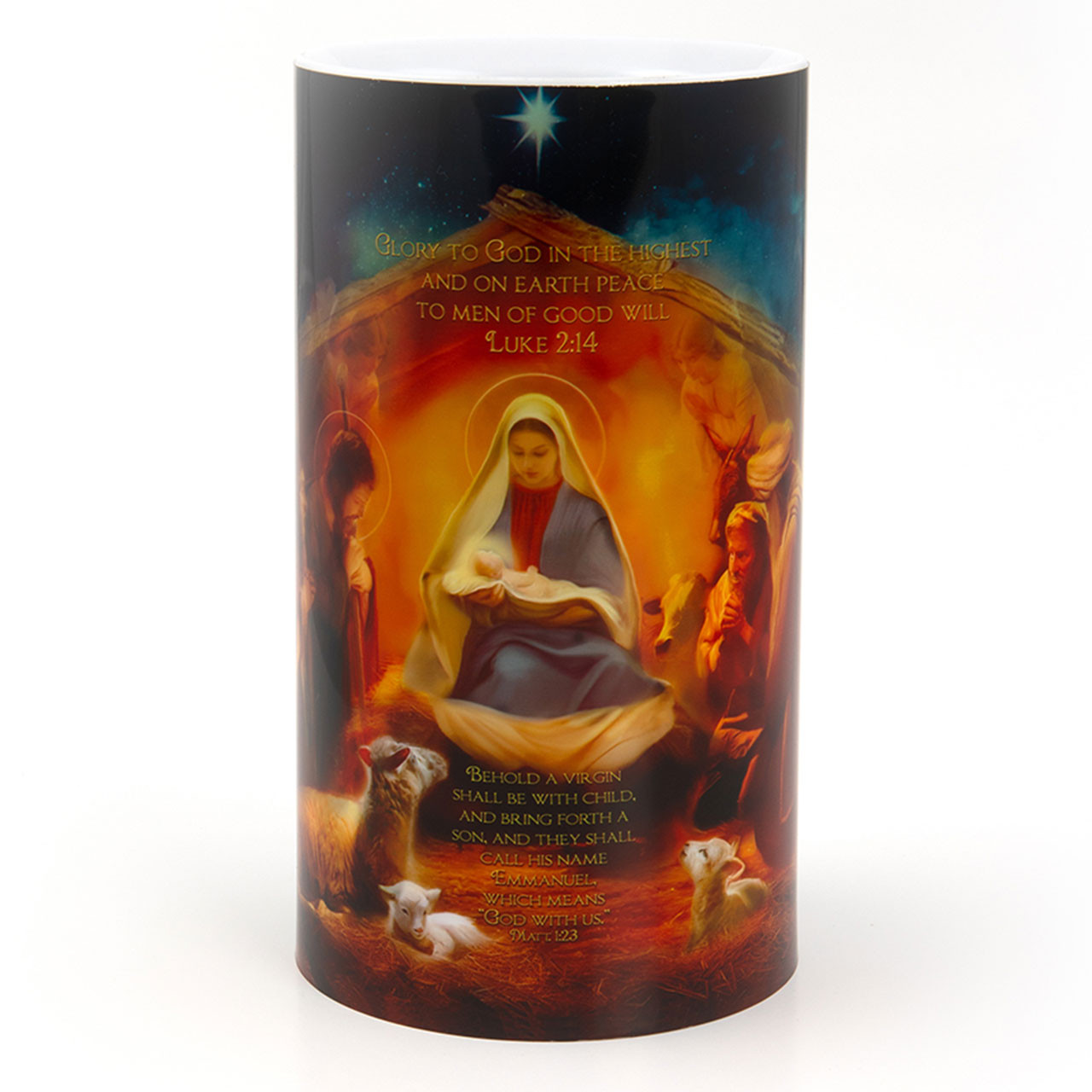 4X7 LED Nativity Candle