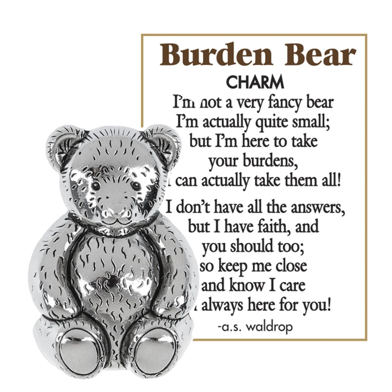 Burden Bear Charm and Message Card