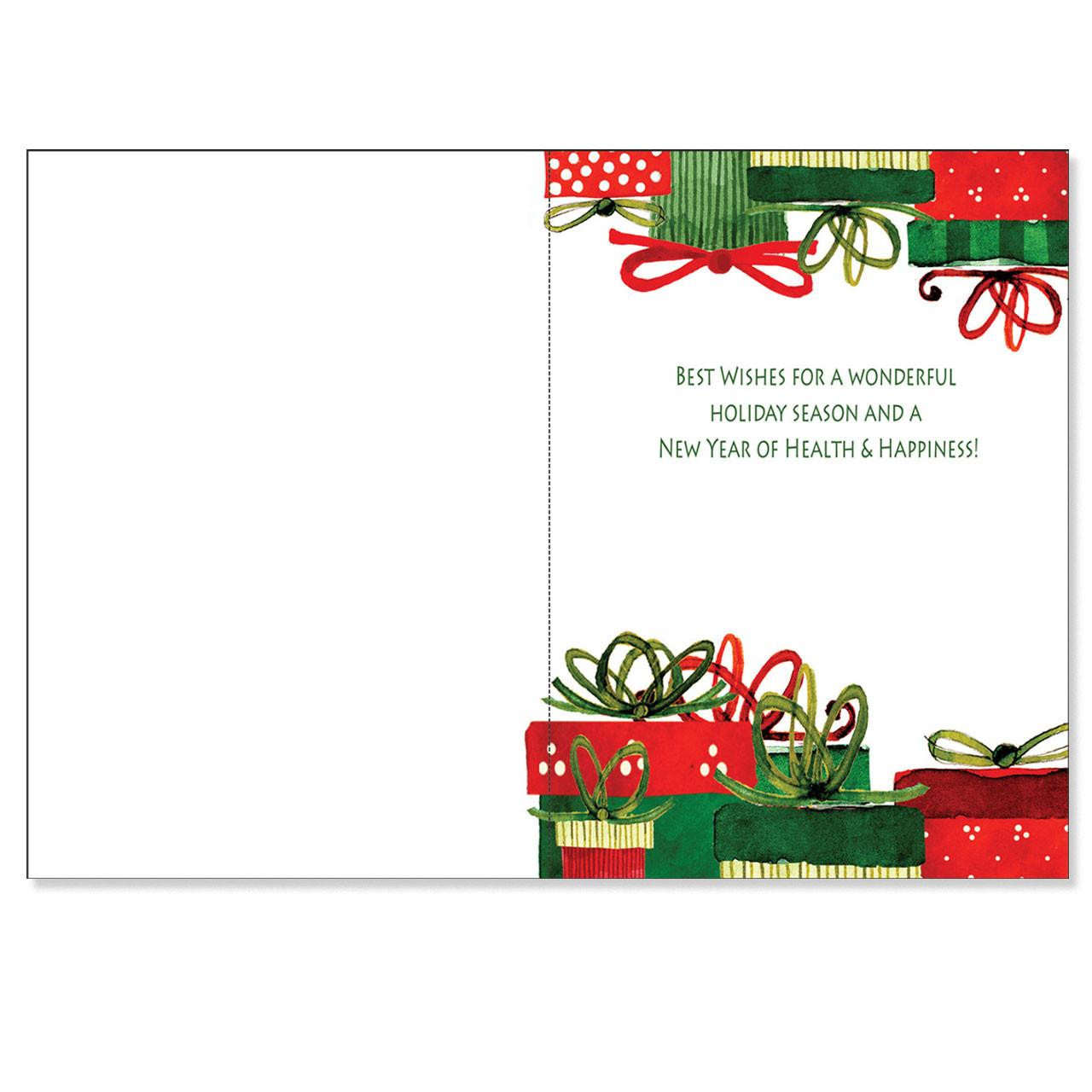 Inside the Set of Happy Holidays Cards