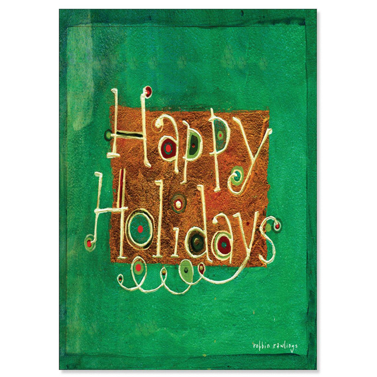 Front design of the Set of Happy Holidays Cards