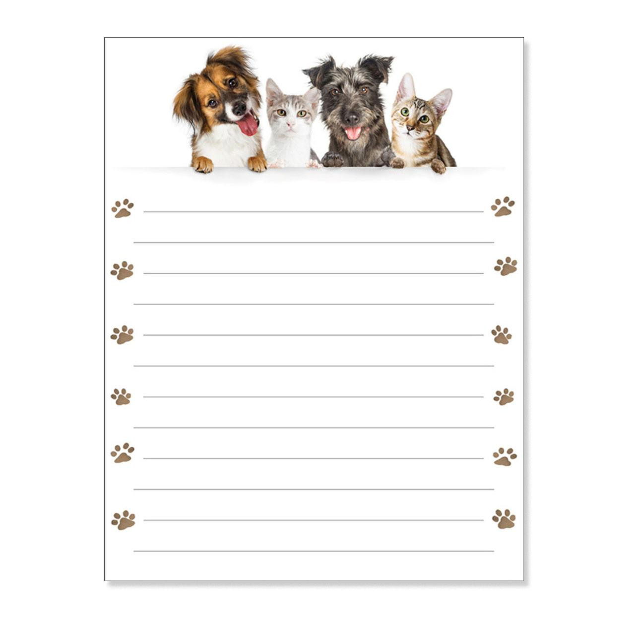 Cat and Dog Memo Pad with 50 sheets