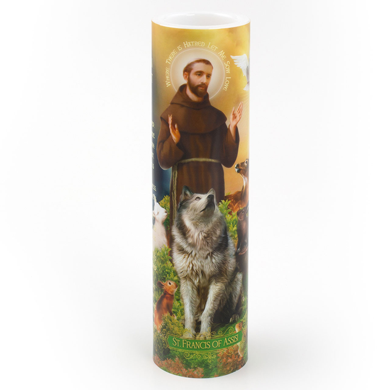 2X8 LED St. Francis Candle