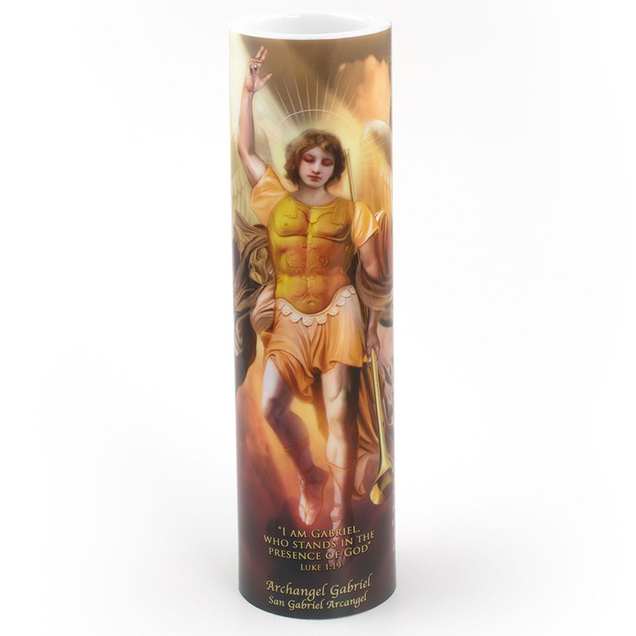 2X8 LED Archangel Gabriel Candle | St. Patrick's Guild
