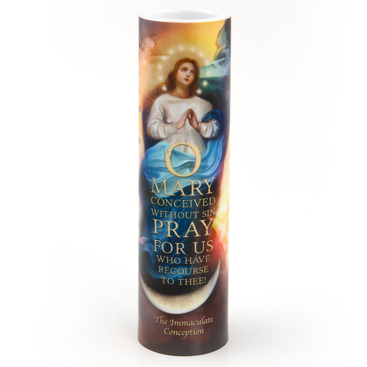2X8 LED Immaculate Conception Candle