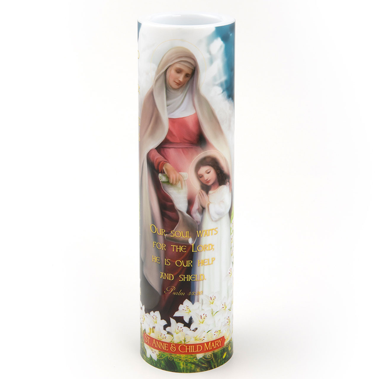 2X8 LED St. Anne and Child Mary Candle