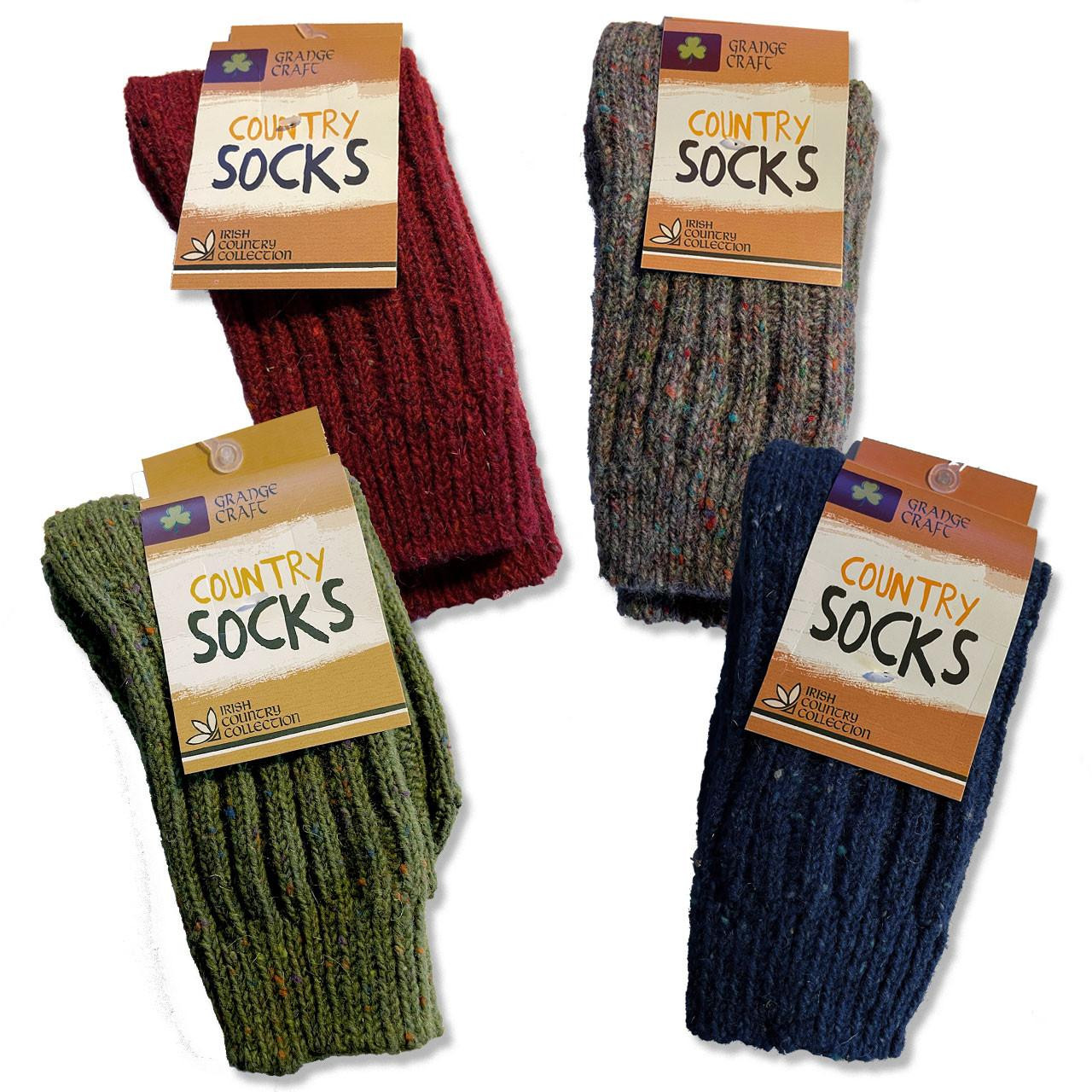 Medium Irish Country Wool Sock in 4 colors - each sold separately