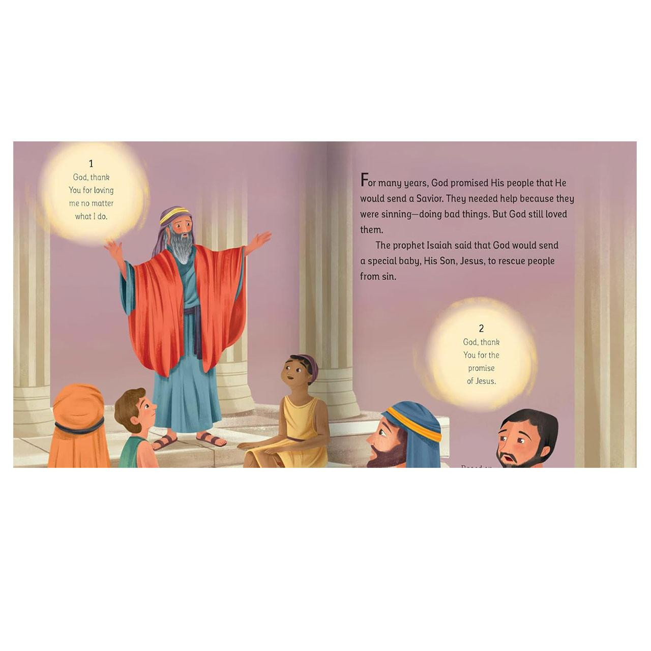 Another example of an inside spread of Jesus Calling Advent & Christmas Board Book