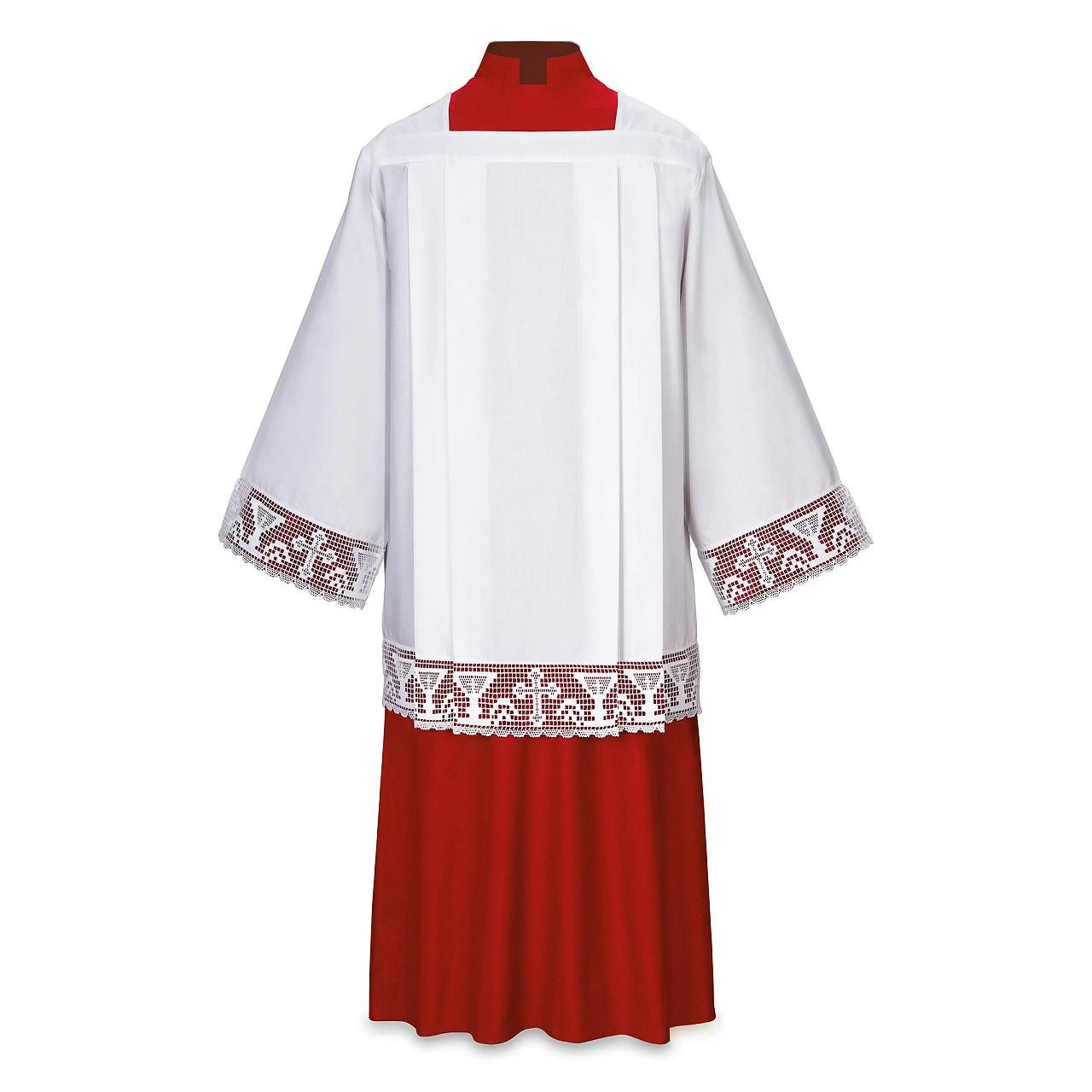 3872 Adult Surplice with Lace Insert