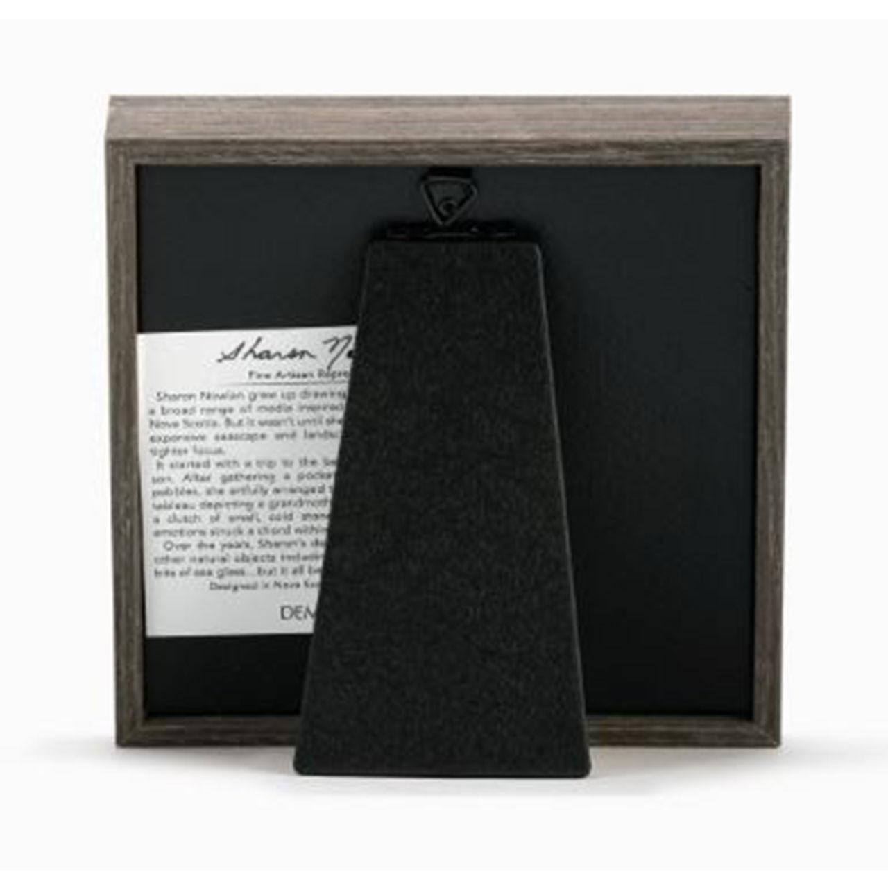 Back view of the easel and triangle hanger