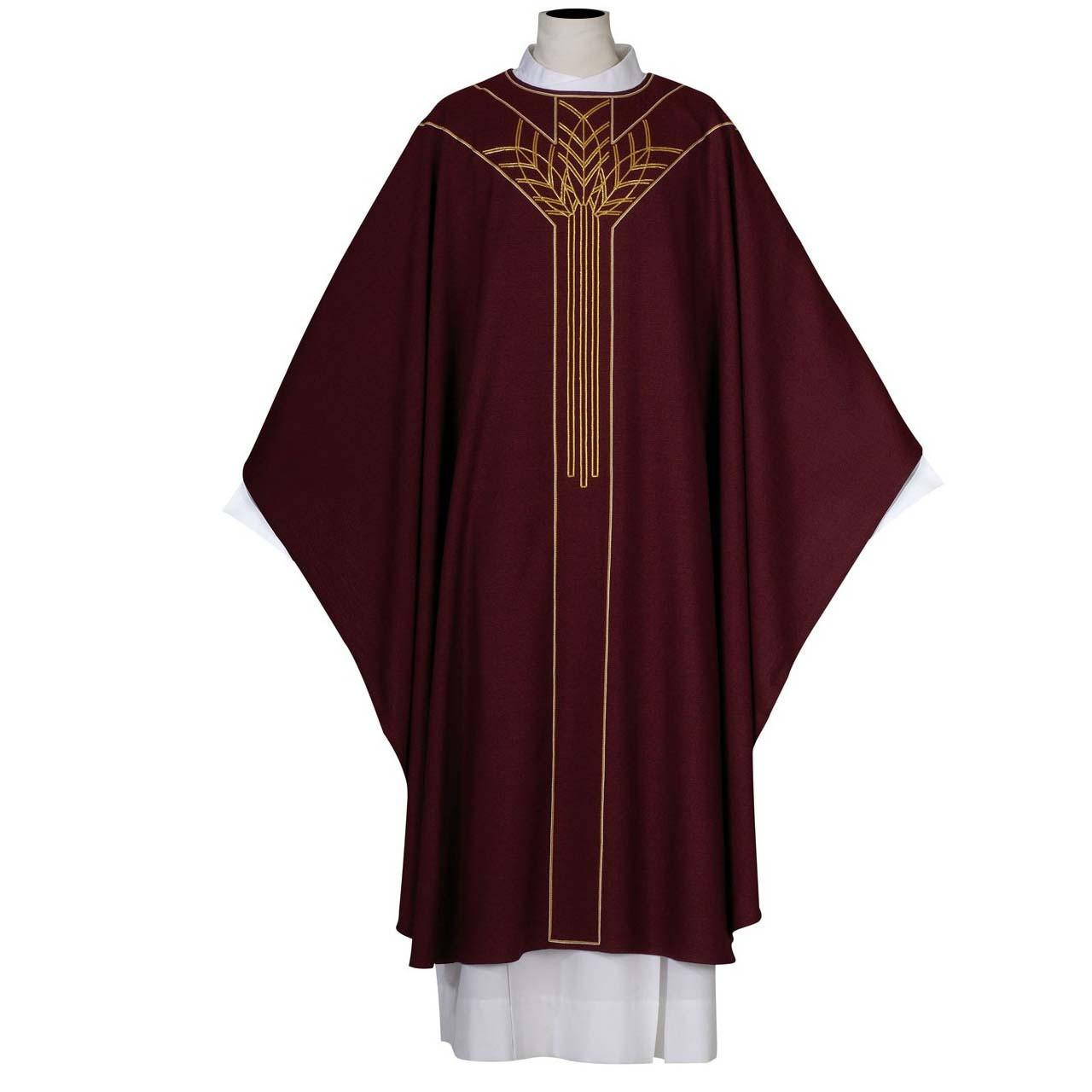 1289 Philip Series Chasuble in Wool Blend Red