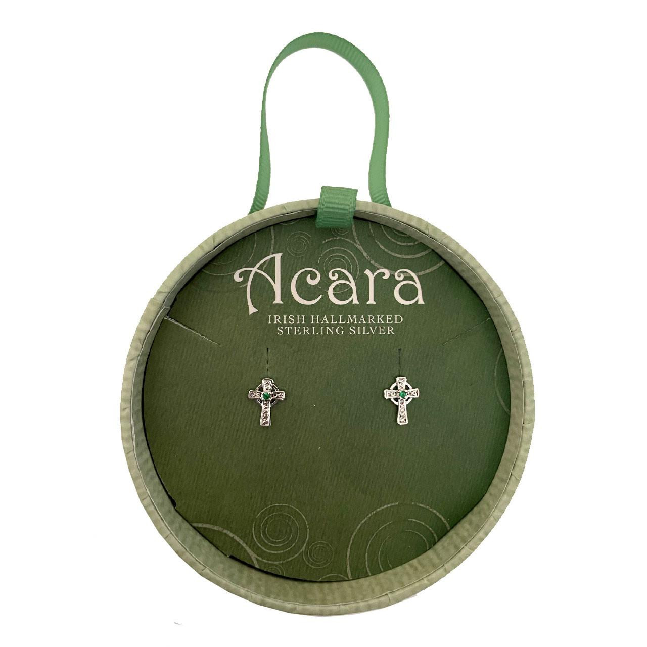 Acara Sterling Celtic Cross Earrings