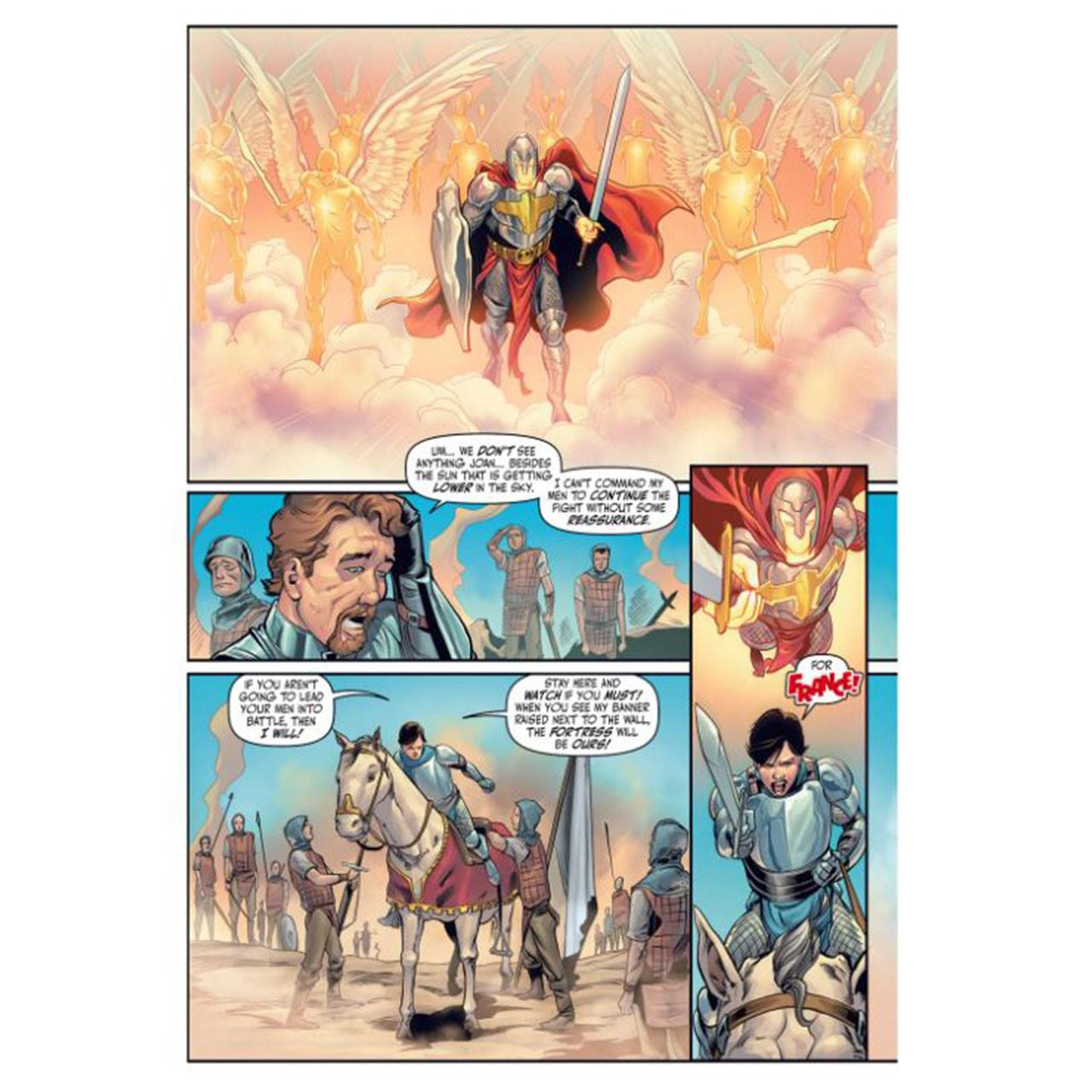 The angels supporting the French in the battle
