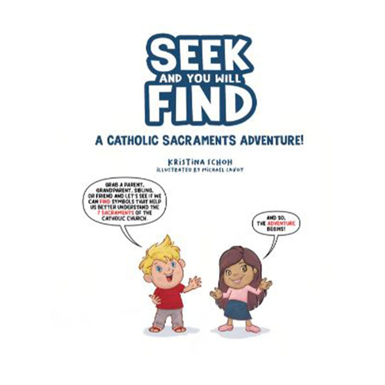 Inside cover of the Seek And Find Catholic Sacraments Adventure Book