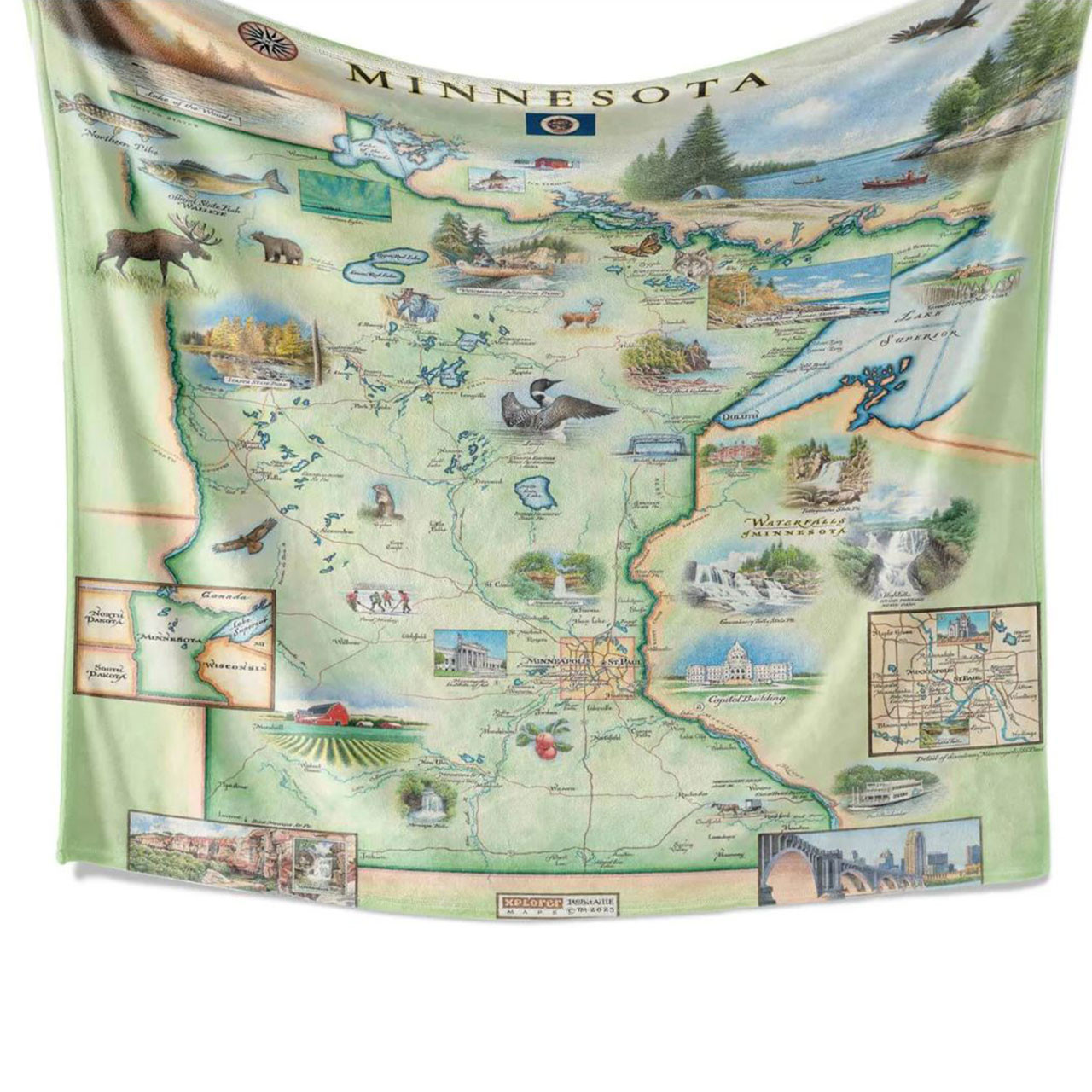 Full view of the Minnesota Fleece Blanket
