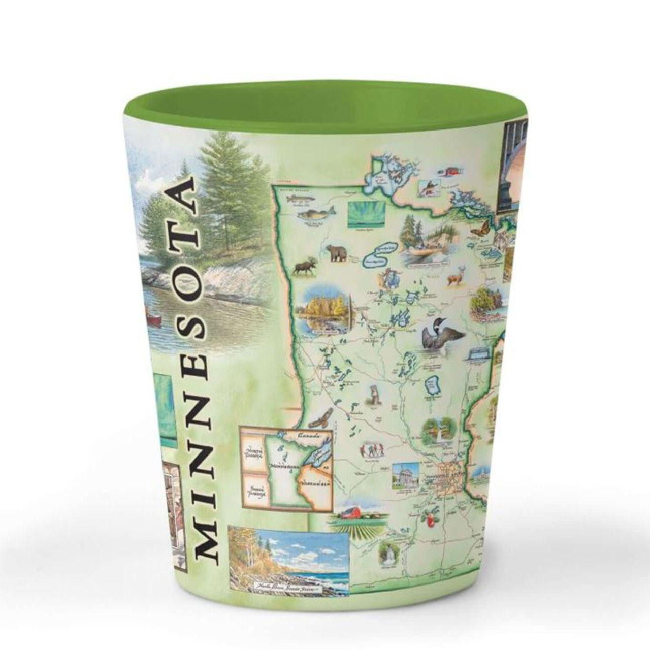 Ceramic Minnesota Map Shot Glass