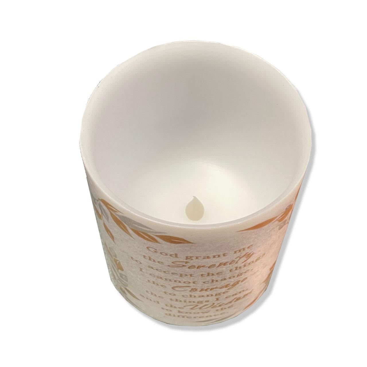 Inside the Serenity Prayer LED Candle