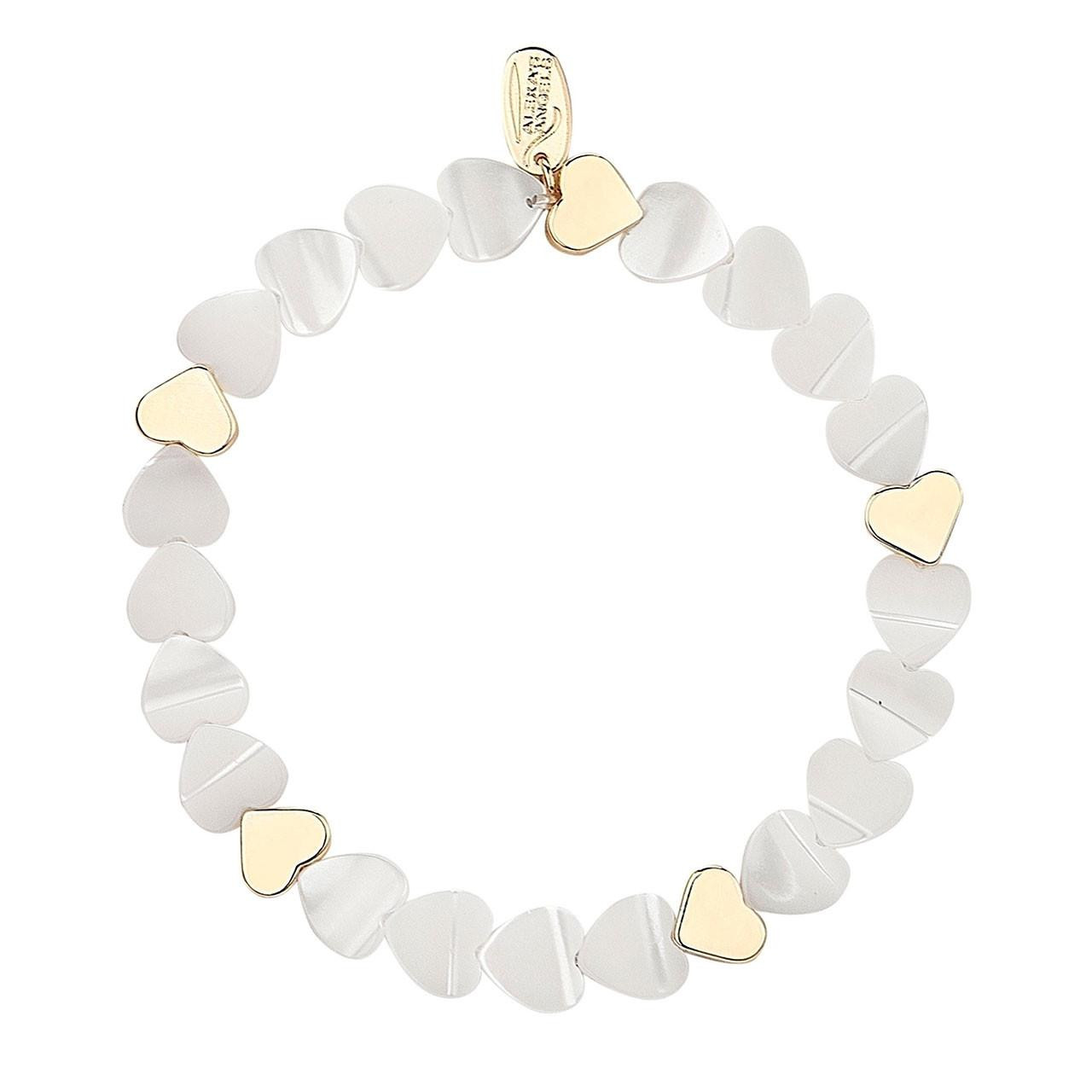 Gold Large Adult Heart Bracelet