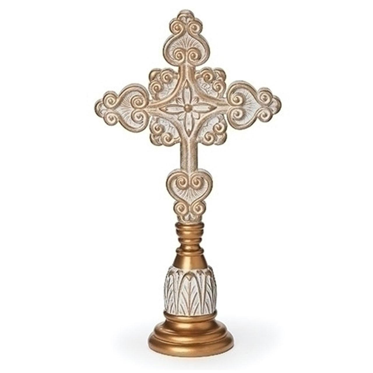 12IN Ornate Standing Cross