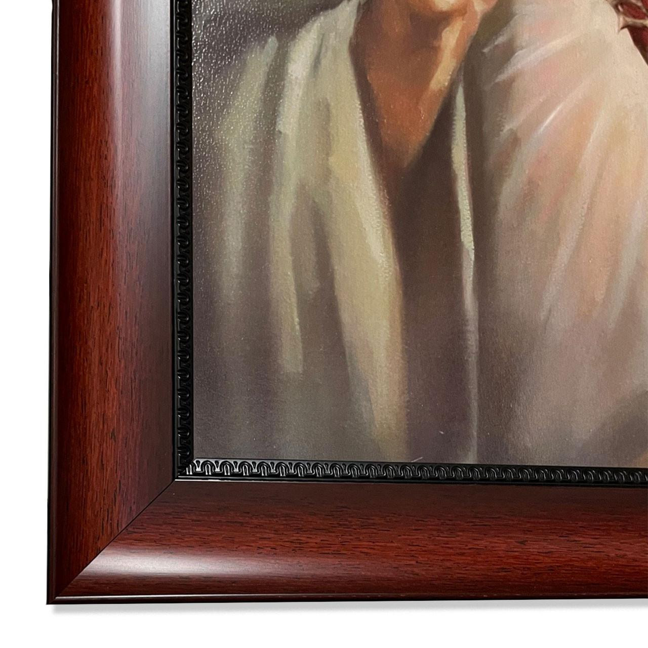 Detail of the frame for the Sacred Heart art piece