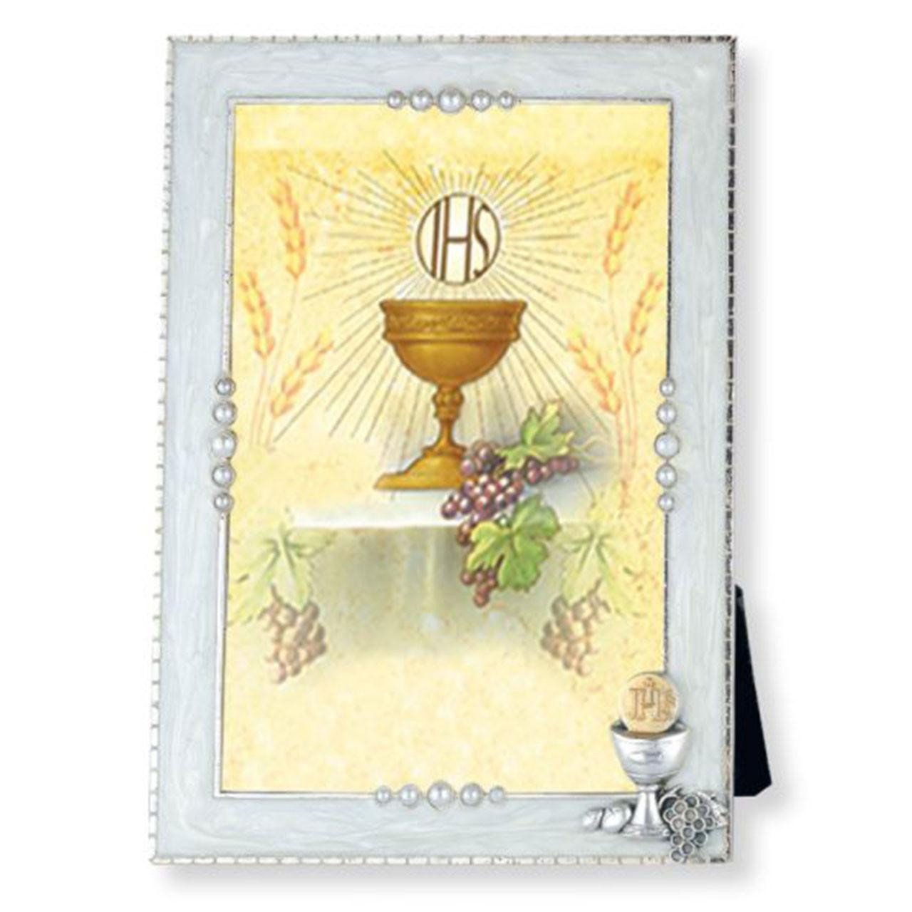 Pearlized First Communion Photo Frame